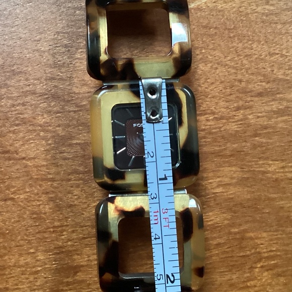 Fossil Tortoise Brown Women’s Watch Square Face & Link Band ES 1759 main image 12